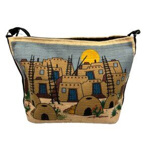 El Paso Saddle Blanket Co Womens Southwestern Adobe Large Shoulder Bag Boho Tote